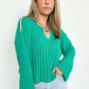  Kassey Contrast Stitch Sweater - FINAL SALE - kitchencabinetmagic
