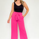  Kelvin Wide Leg Tie Front Pants - BACK IN STOCK - kitchencabinetmagic