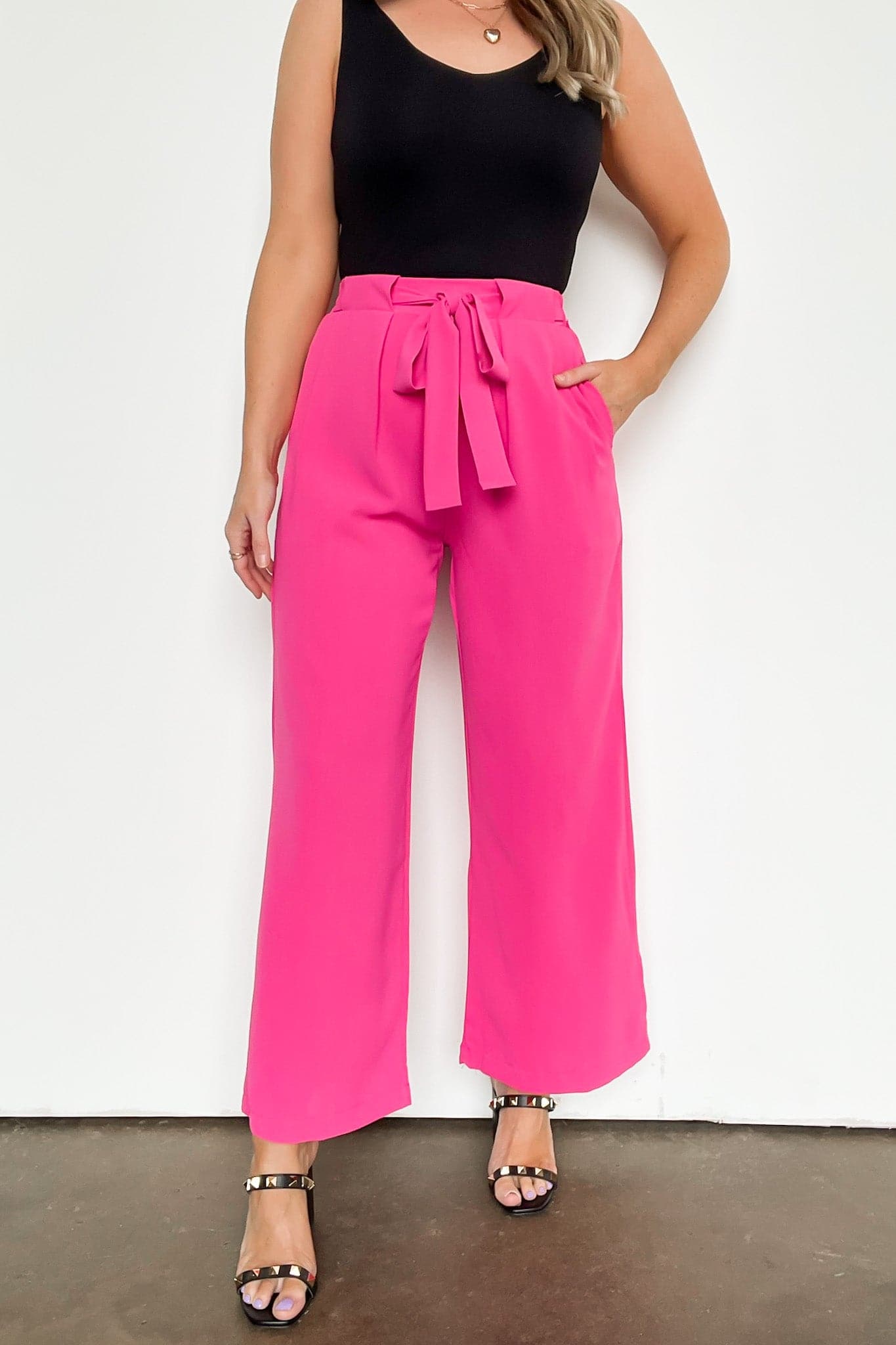  Kelvin Wide Leg Tie Front Pants - BACK IN STOCK - kitchencabinetmagic