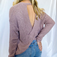  Lehi Open Back Knit Sweater - FINAL SALE - kitchencabinetmagic