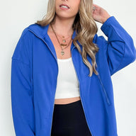  Leyton Exposed Seam Dolman Zip Up Jacket - BACK IN STOCK - kitchencabinetmagic