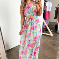  Looking so Flirty Floral Cutout Maxi Dress - kitchencabinetmagic