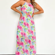  Looking so Flirty Floral Cutout Maxi Dress - kitchencabinetmagic
