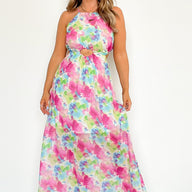  Looking so Flirty Floral Cutout Maxi Dress - kitchencabinetmagic