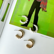  Loreto Convex Textured Hoop Earrings - kitchencabinetmagic