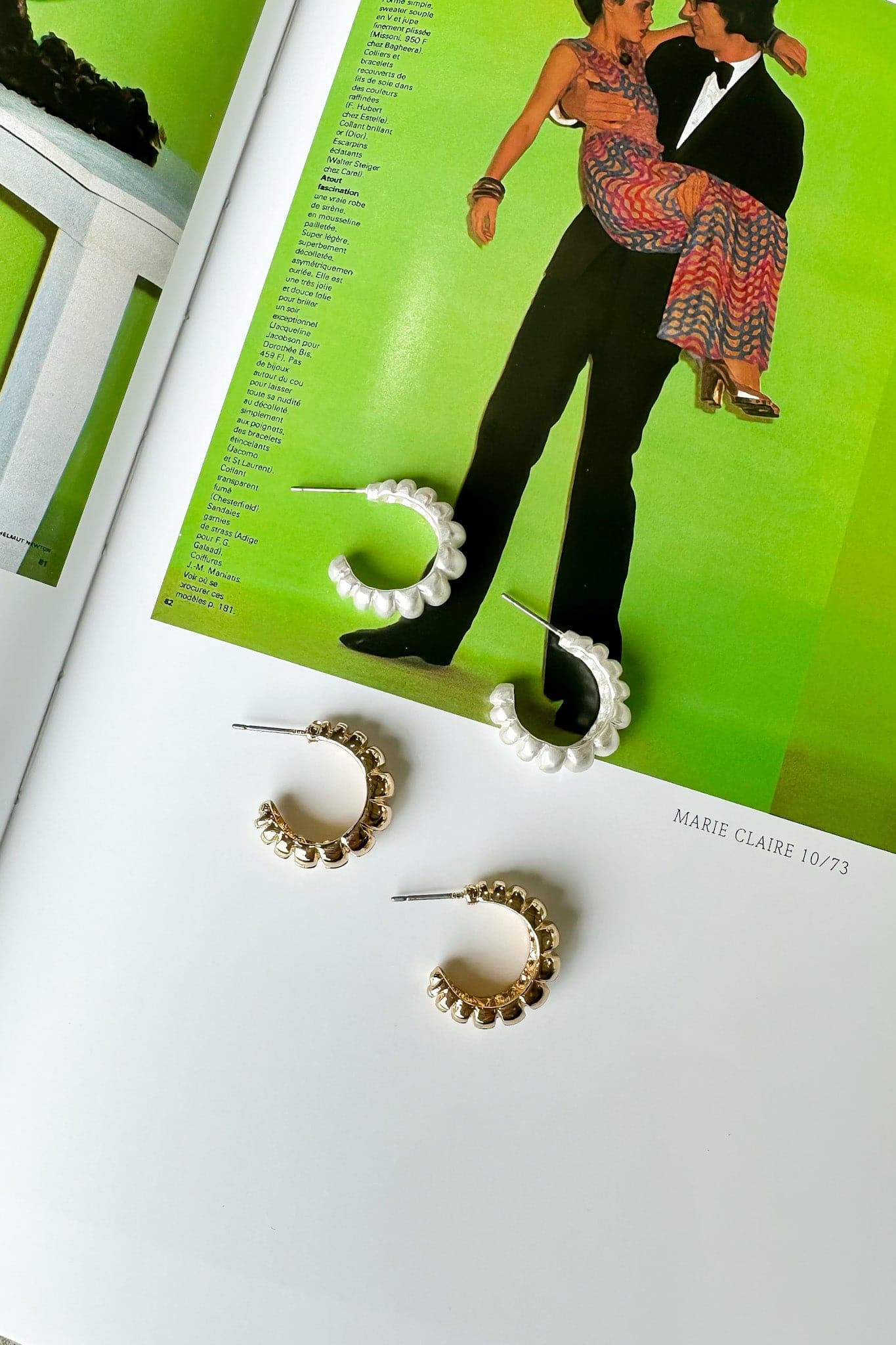  Loreto Convex Textured Hoop Earrings - kitchencabinetmagic