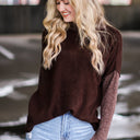  Loving Arms Ribbed Knit Contrast Sweater - FINAL SALE - kitchencabinetmagic