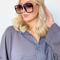  Main Frame Oversized Gradient Sunglasses - kitchencabinetmagic