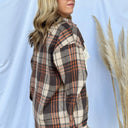  Make a Getaway Plaid Fringe Button Down Shacket - FINAL SALE - kitchencabinetmagic