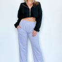 Light Heather Gray / S Make it Effortless Wide Leg Elastic Waist Lounge Pants -FINAL SALE - kitchencabinetmagic