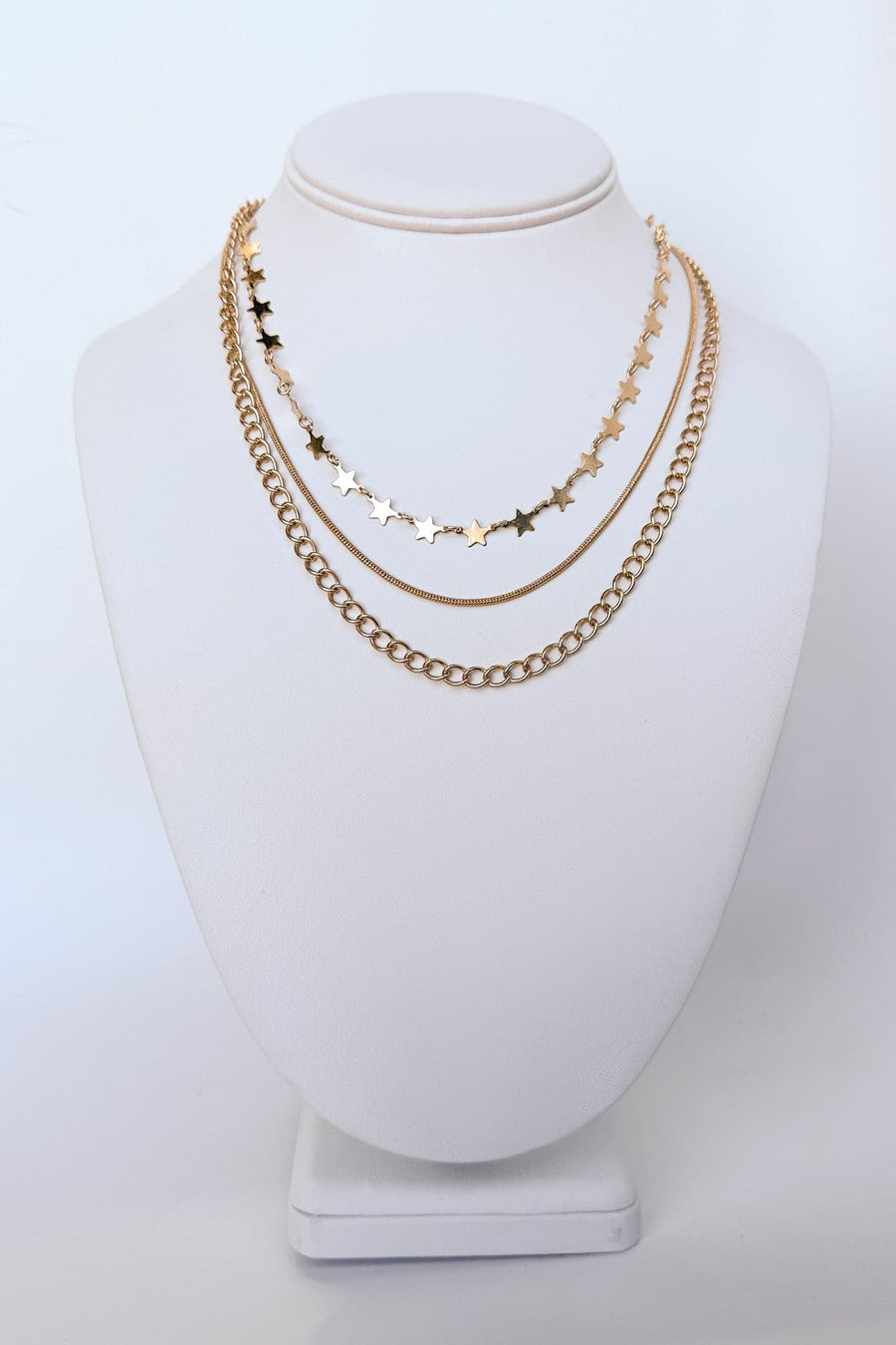 Gold Making the Band Star Layered Necklace - BACK IN STOCK - kitchencabinetmagic