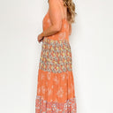  Marisela Color Block Floral Maxi Dress - kitchencabinetmagic