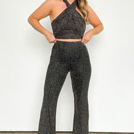  Midnight Moves Lurex High Waist Pants - kitchencabinetmagic