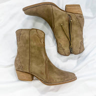 Taupe / 5.5 New Frontier Western Booties - kitchencabinetmagic