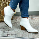  Next in Line Notch Front Faux Leather Booties - BACK IN STOCK - kitchencabinetmagic