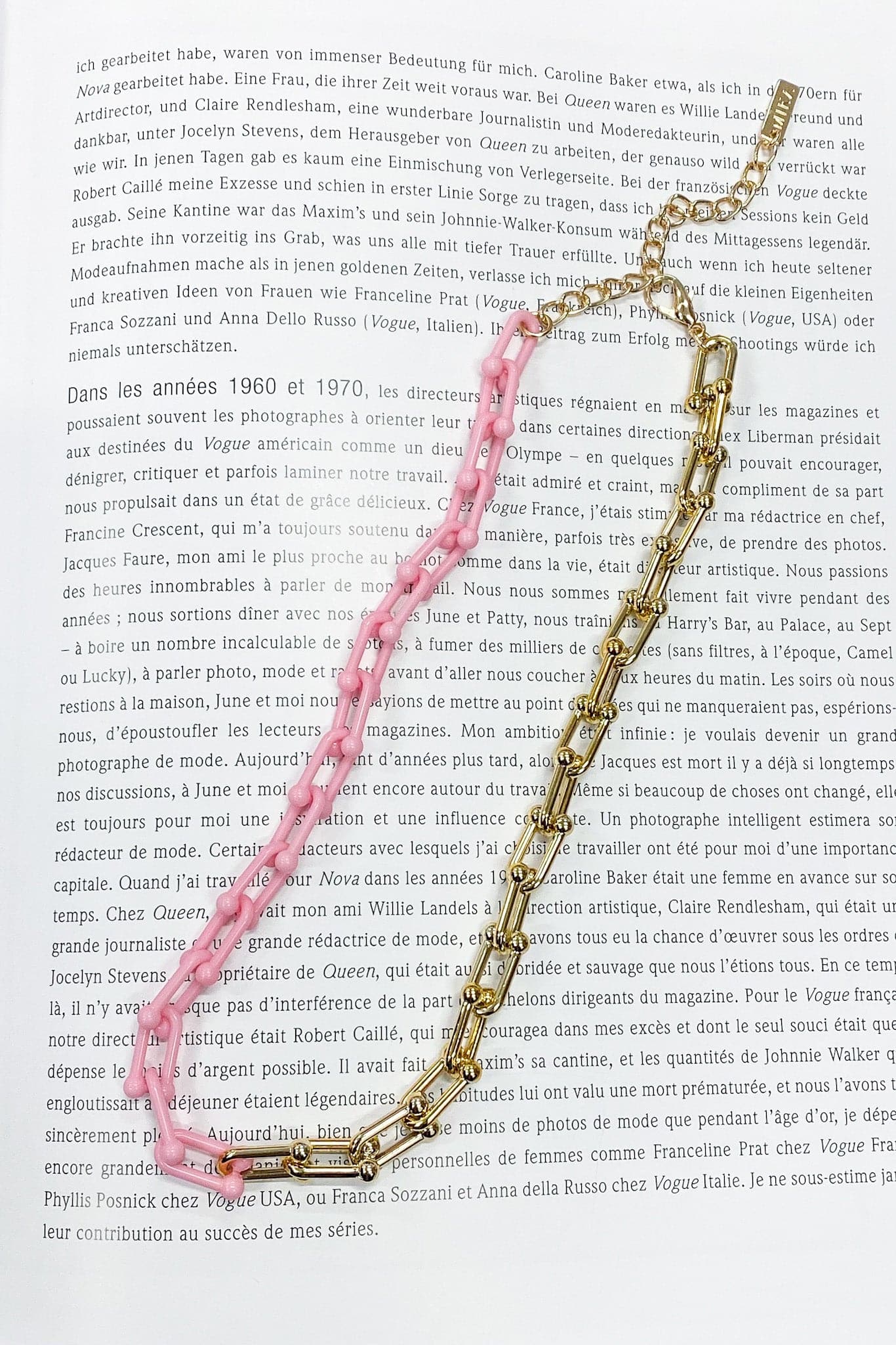 Pink Noelia Acrylic Color Chain Necklace - FINAL SALE - kitchencabinetmagic