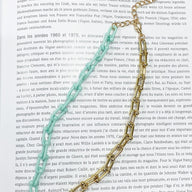 Mint Noelia Acrylic Color Chain Necklace - FINAL SALE - kitchencabinetmagic