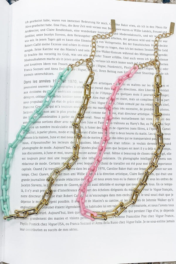  Noelia Acrylic Color Chain Necklace - FINAL SALE - angrybureaucrat