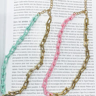  Noelia Acrylic Color Chain Necklace - FINAL SALE - kitchencabinetmagic