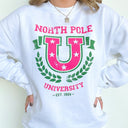  North Pole University Oversized Graphic Sweatshirt - FINAL SALE - kitchencabinetmagic