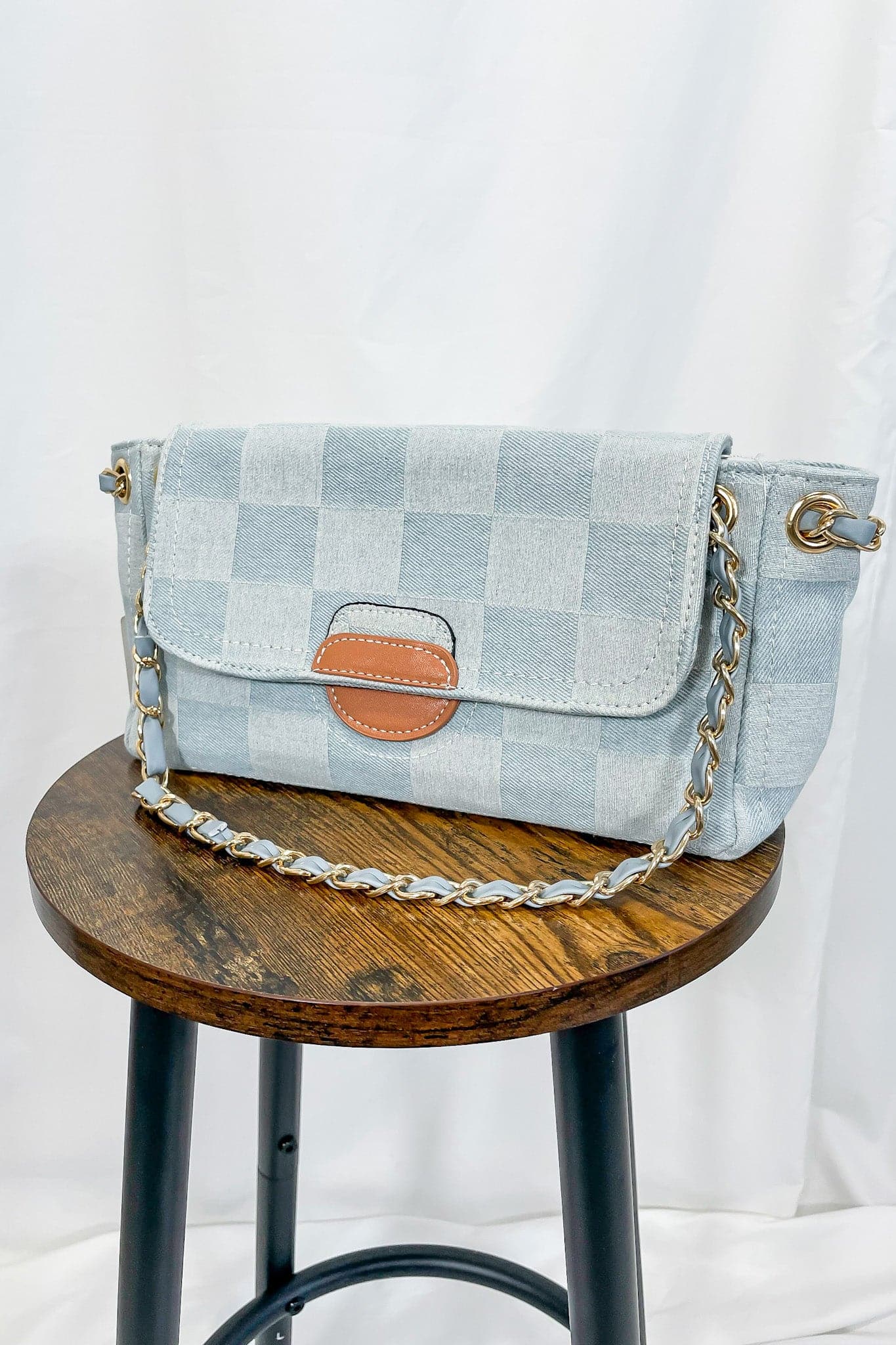  Notorious Style Checkered Chain Strap Bag - kitchencabinetmagic