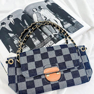  Notorious Style Checkered Chain Strap Bag - kitchencabinetmagic