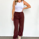  Real Quick Ribbed Drawstring Joggers - FINAL SALE - kitchencabinetmagic