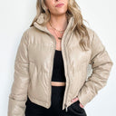  The Ritzy Faux Leather Puffer Jacket - FINAL SALE - kitchencabinetmagic