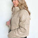  The Ritzy Faux Leather Puffer Jacket - FINAL SALE - kitchencabinetmagic