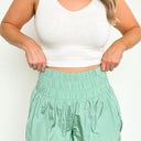  Run Around High Waist Smocked Athletic Shorts - kitchencabinetmagic