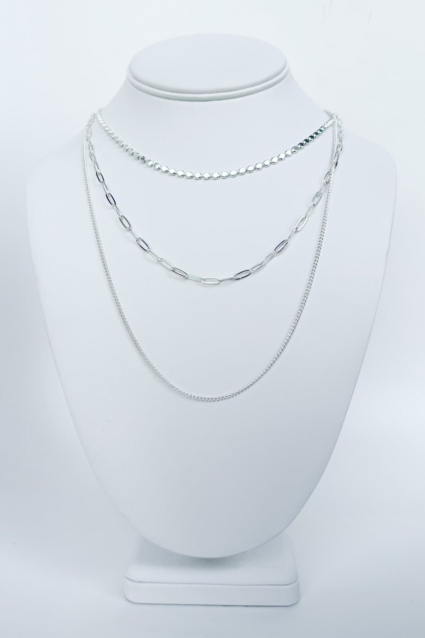 Silver Sanyah Chain Multi Layer Necklace - kitchencabinetmagic