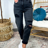  Say Less Distressed Boyfriend Jeans - kitchencabinetmagic