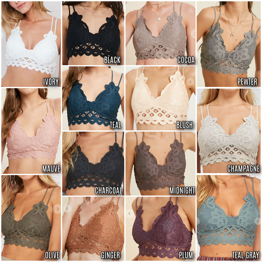  Scallop Lace Bralette - kitchencabinetmagic