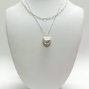 Silver Sellah Heart Chain Layered Necklace - kitchencabinetmagic