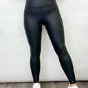  Sleek and Chic Pebbled Faux Leather Leggings - BACK IN STOCK - kitchencabinetmagic
