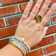  Smiling Back Beaded Bracelet Stack - BACK IN STOCK - kitchencabinetmagic