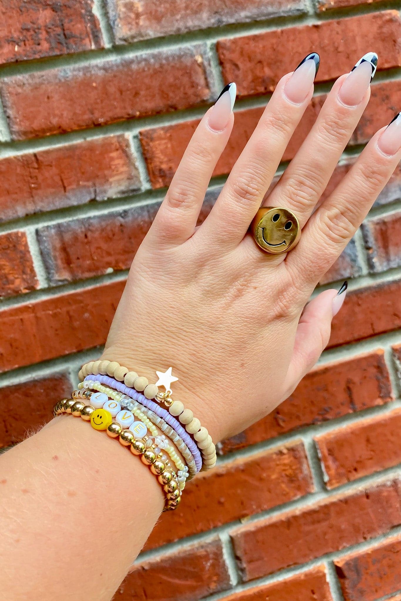  Smiling Back Beaded Bracelet Stack - BACK IN STOCK - kitchencabinetmagic