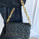  Society Pages Quilted Chain Handbag - kitchencabinetmagic