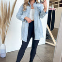  Stormi Relaxed Distressed Denim Shacket - BACK IN STOCK - kitchencabinetmagic