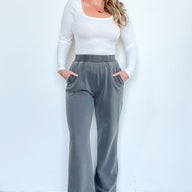  Take a Breather Mineral Wash Wide Leg Lounge Pants | CURVE - BACK IN STOCK - kitchencabinetmagic