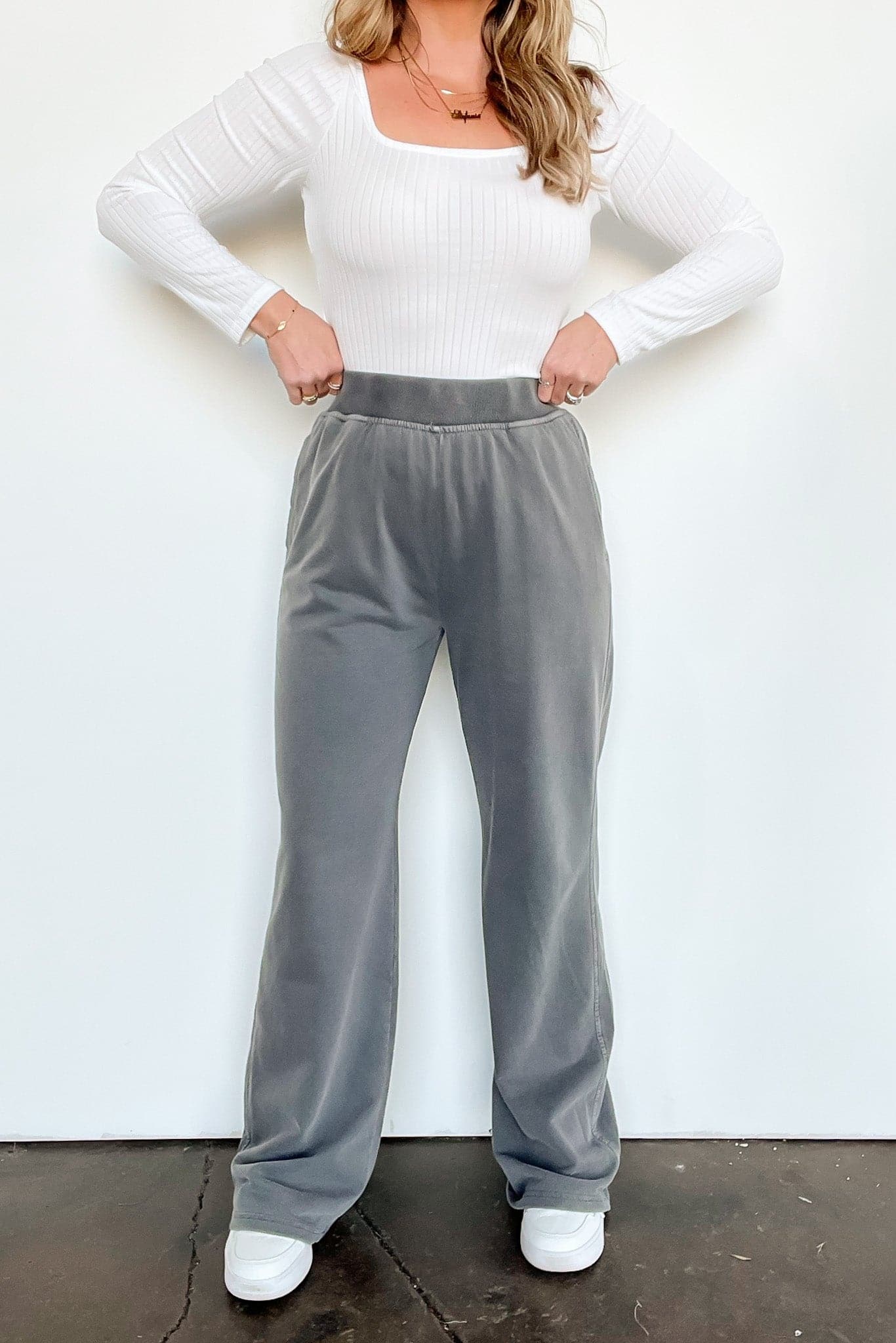  Take a Breather Mineral Wash Wide Leg Lounge Pants | CURVE - BACK IN STOCK - kitchencabinetmagic