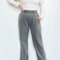 S / Charcoal Take a Breather Mineral Wash Wide Leg Lounge Pants | CURVE - BACK IN STOCK - kitchencabinetmagic
