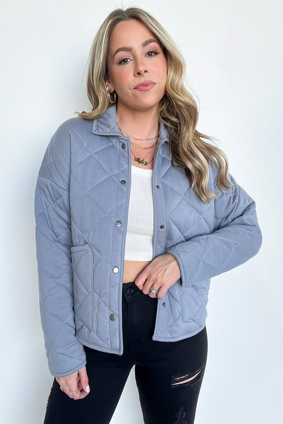  Talleigh Button Down Quilted Jacket - FINAL SALE - kitchencabinetmagic