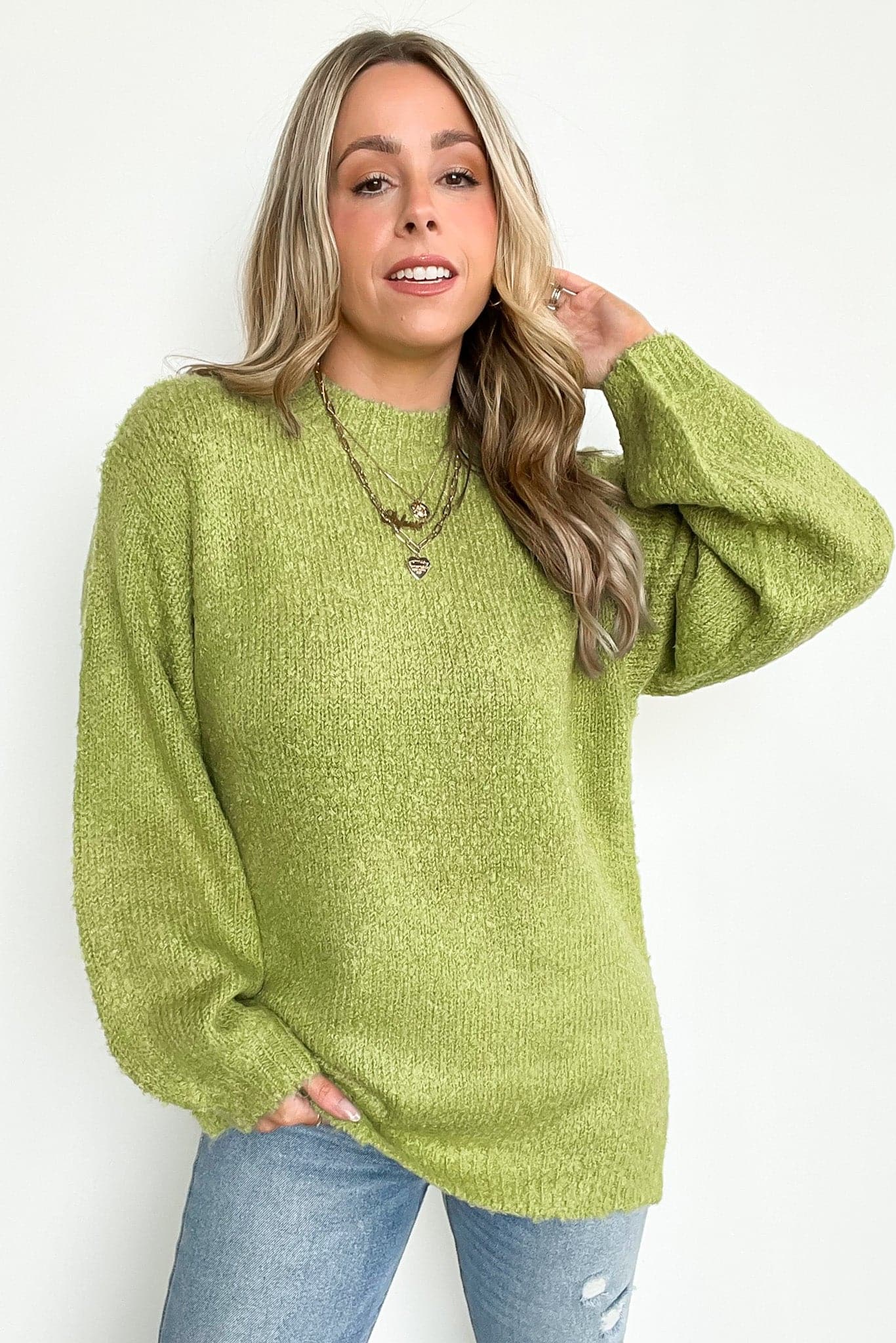  Tamia Mock Neck Sweater - FINAL SALE - kitchencabinetmagic