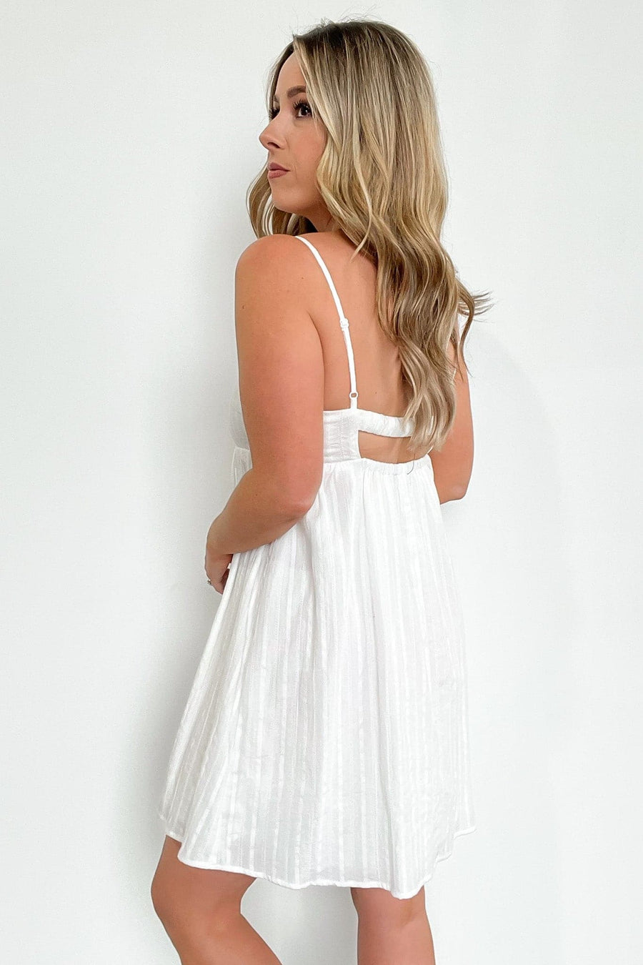  Taylah Cutout Back Babydoll Dress - FINAL SALE - kitchencabinetmagic