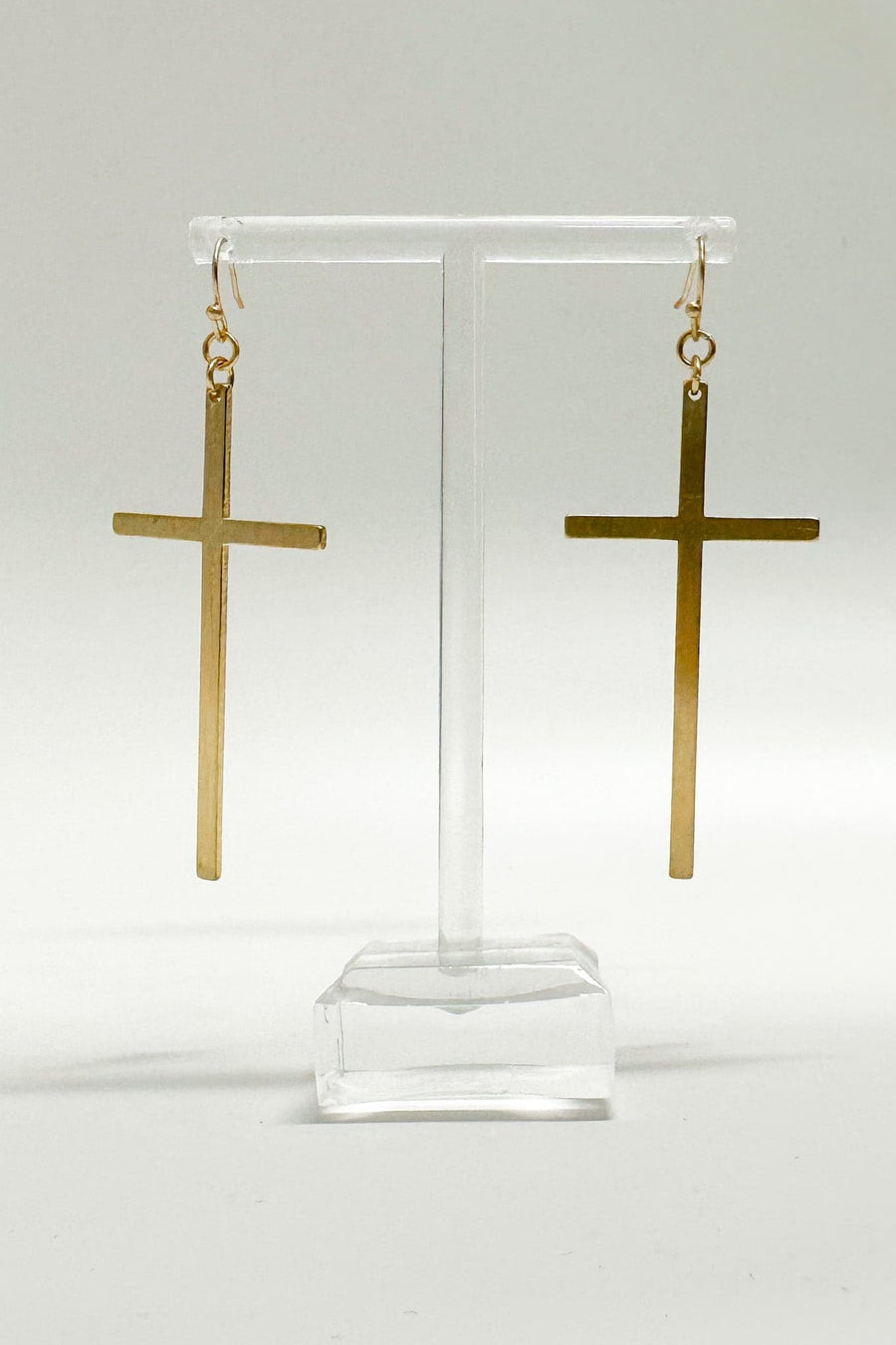 Gold Taylar Cross Drop Earrings - kitchencabinetmagic