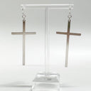 Silver Taylar Cross Drop Earrings - kitchencabinetmagic