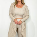  That Cozy Feeling Brushed Knit Hooded Cardigan | CURVE - FINAL SALE - kitchencabinetmagic