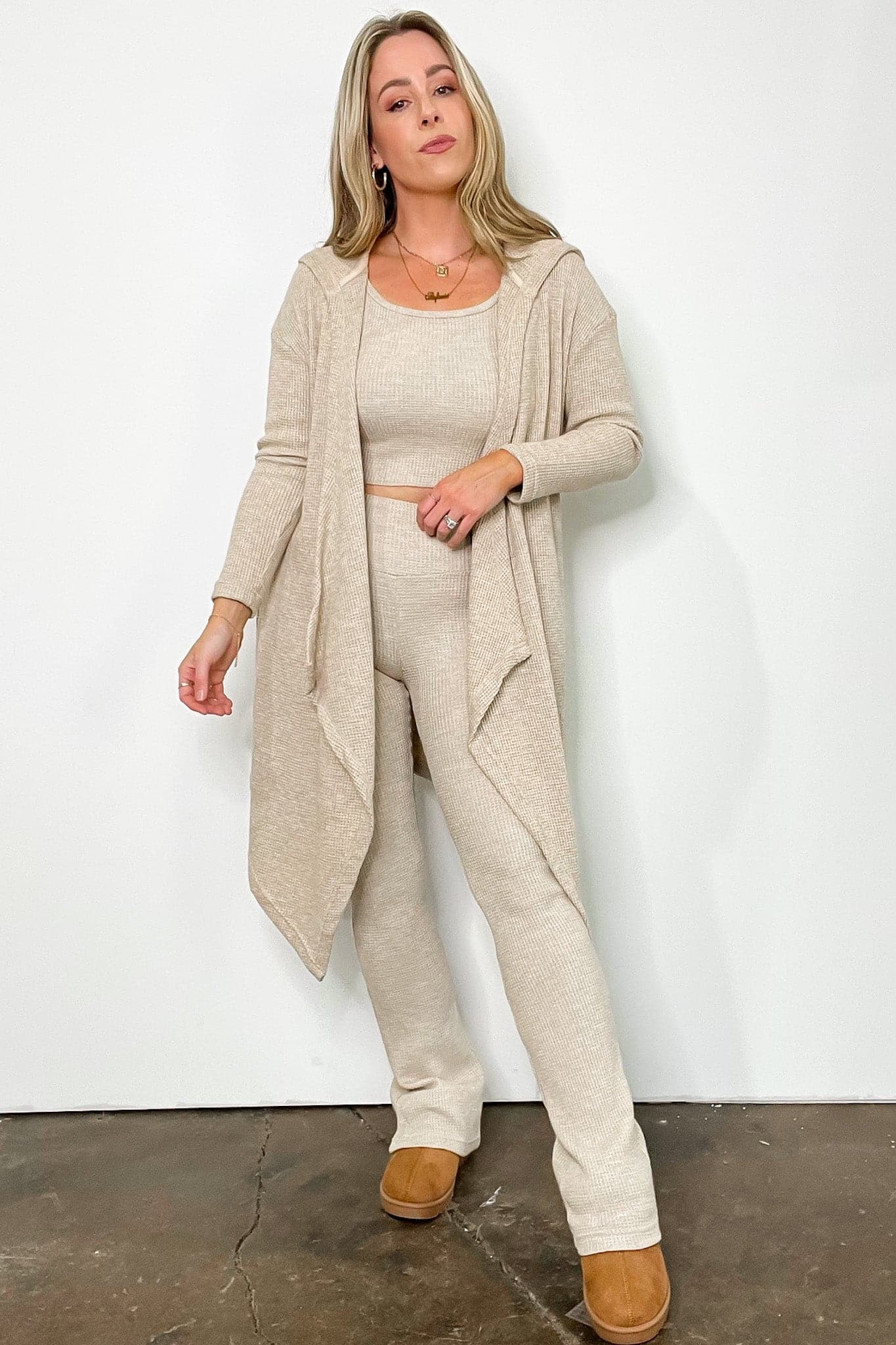  That Cozy Feeling Brushed Knit Hooded Cardigan | CURVE - FINAL SALE - kitchencabinetmagic