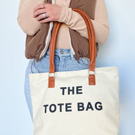 Cream The Tote Bag Graphic Canvas Tote - FINAL SALE - kitchencabinetmagic